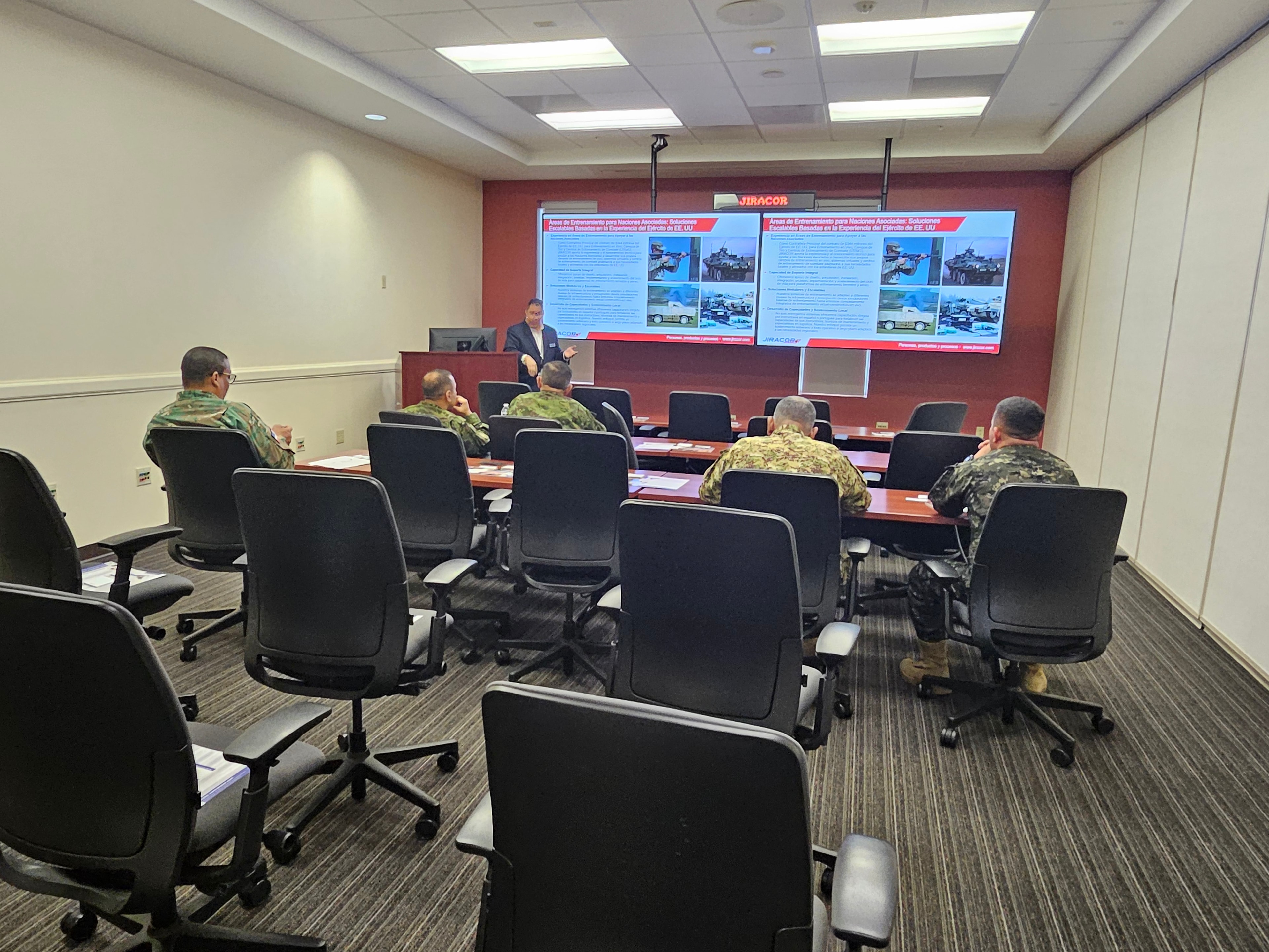 JIRACOR training systems presentation to international defense representatives