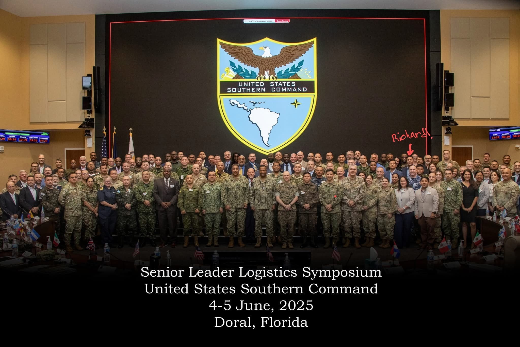 Richard Coronado, President of JIRACOR, at the Senior Leader Logistics Symposium with U.S. Southern Command, Doral, Florida, June 2025